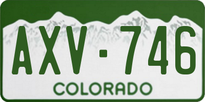 CO license plate AXV746