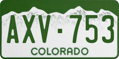 CO license plate AXV753