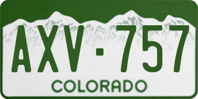 CO license plate AXV757