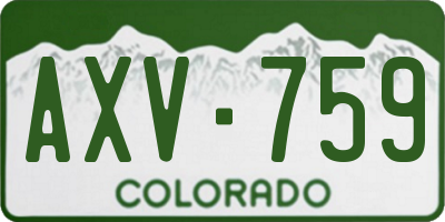 CO license plate AXV759