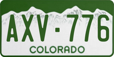 CO license plate AXV776