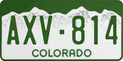 CO license plate AXV814