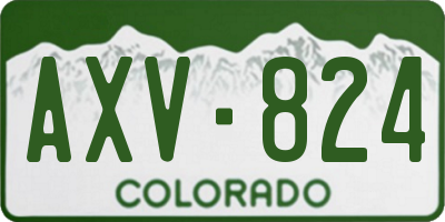 CO license plate AXV824