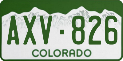 CO license plate AXV826