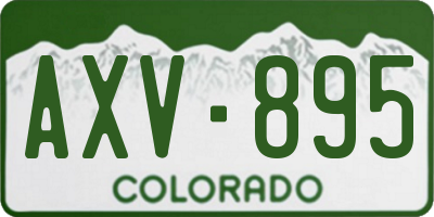 CO license plate AXV895