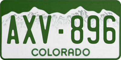 CO license plate AXV896