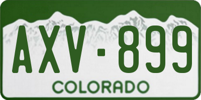 CO license plate AXV899