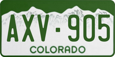 CO license plate AXV905