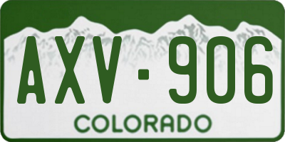 CO license plate AXV906