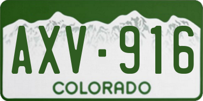 CO license plate AXV916