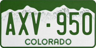 CO license plate AXV950