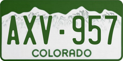 CO license plate AXV957
