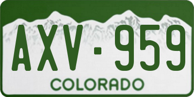 CO license plate AXV959
