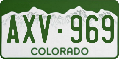 CO license plate AXV969