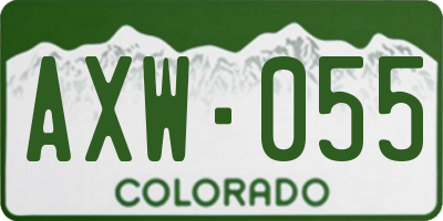 CO license plate AXW055