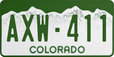 CO license plate AXW411