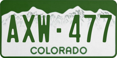 CO license plate AXW477