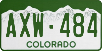 CO license plate AXW484