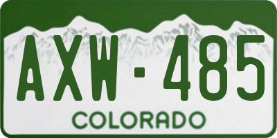 CO license plate AXW485