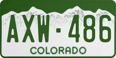 CO license plate AXW486