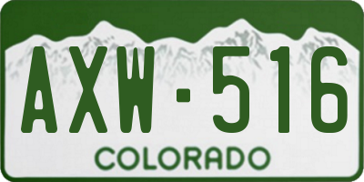 CO license plate AXW516