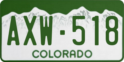 CO license plate AXW518
