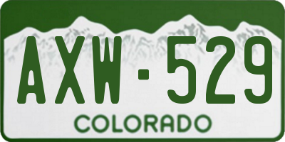 CO license plate AXW529