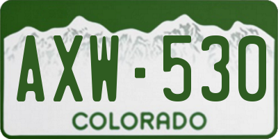 CO license plate AXW530