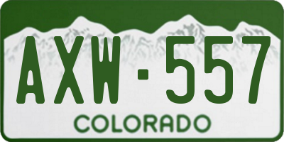 CO license plate AXW557