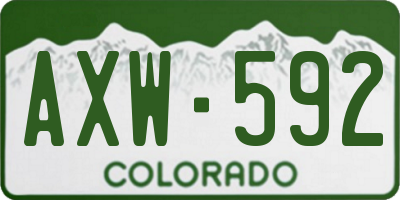 CO license plate AXW592