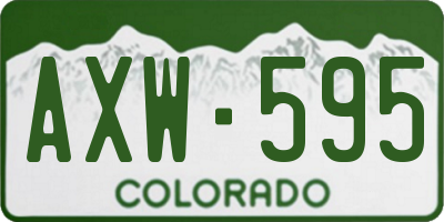 CO license plate AXW595