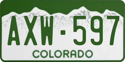 CO license plate AXW597