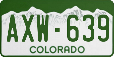CO license plate AXW639