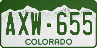 CO license plate AXW655