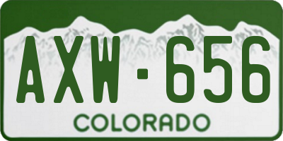 CO license plate AXW656