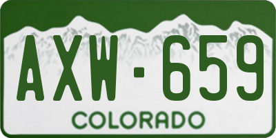 CO license plate AXW659