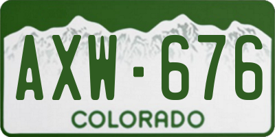 CO license plate AXW676