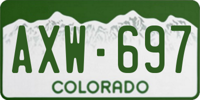 CO license plate AXW697