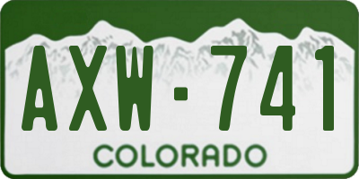 CO license plate AXW741