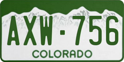 CO license plate AXW756