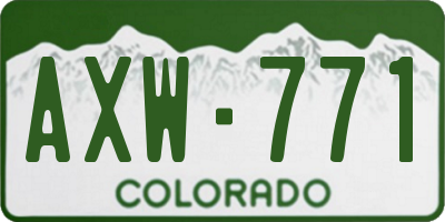 CO license plate AXW771