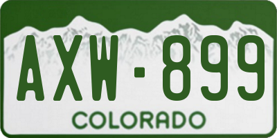 CO license plate AXW899