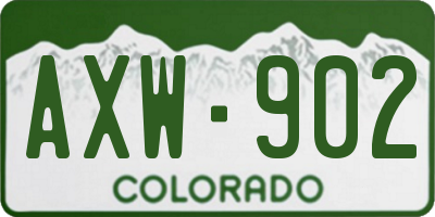 CO license plate AXW902