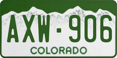 CO license plate AXW906