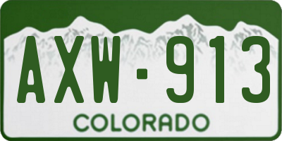 CO license plate AXW913