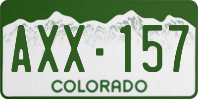 CO license plate AXX157