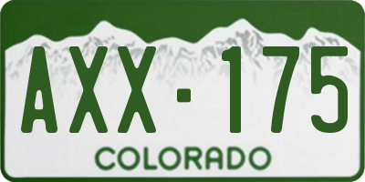 CO license plate AXX175