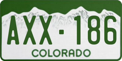 CO license plate AXX186