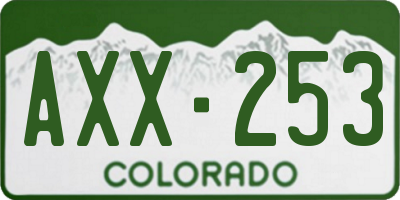 CO license plate AXX253
