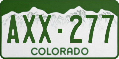 CO license plate AXX277
